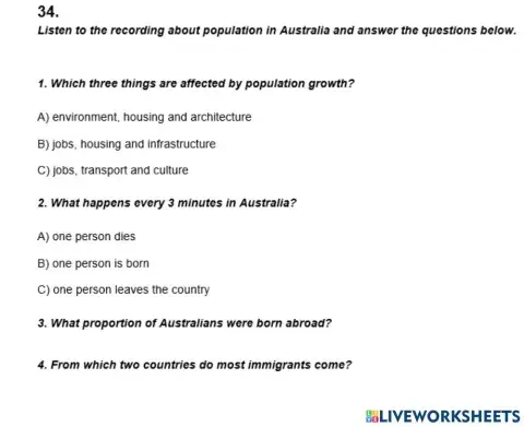 IELTS Listening Practice Exercise 34