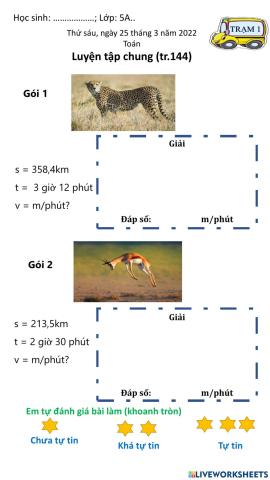 Tuần 27 - Toán 5 - Luyện tập chung