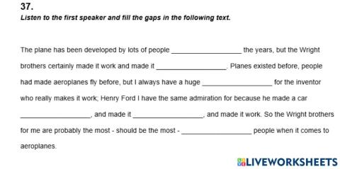 IELTS Listening Practice Exercise 37