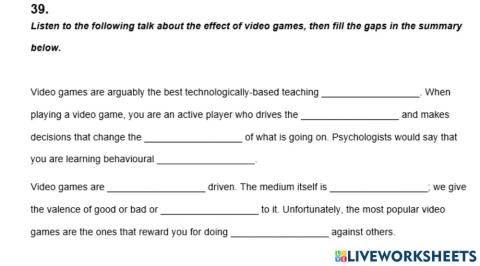 IELTS Listening Practice Exercise 39