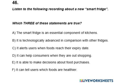 IELTS Listening Practice Exercise 46