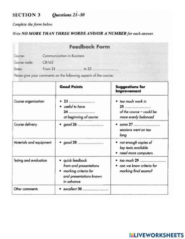 Ielts listening test 3(book 5 part 3)