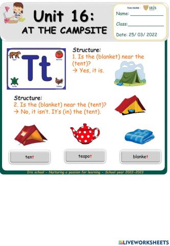 Review Unit 16: At the campsite