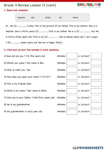 Grade 3 L11 review 3
