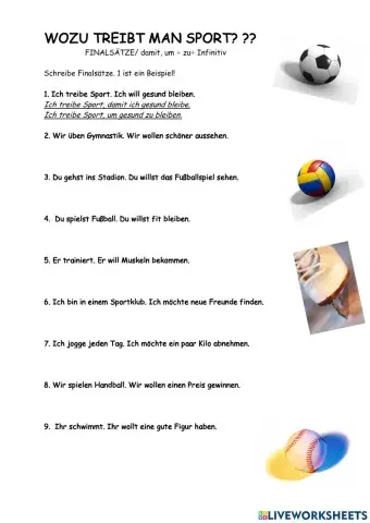 Wozu treibt man Sport?