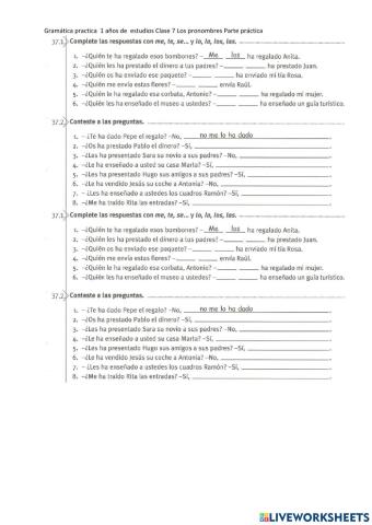 Pronombres sus  funciones