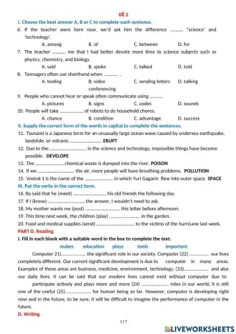 Đề 2 kiểm tra hock kỳ 2