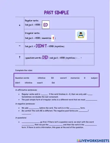 Past simple Regular verbs