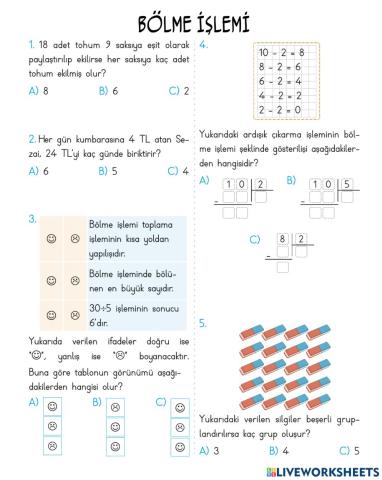 Bölme İşlemi-Test