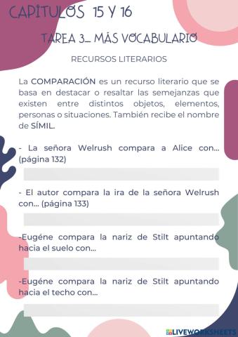 Prohibido capítulos 15 y 16- Tarea 3