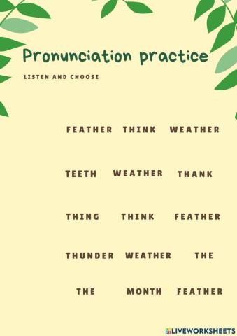 Pronunciation practice