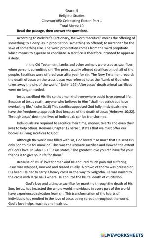 Celebrating Easter Part 1