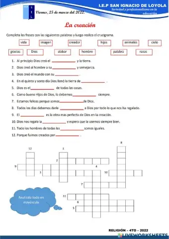 La creación y Adán yEva