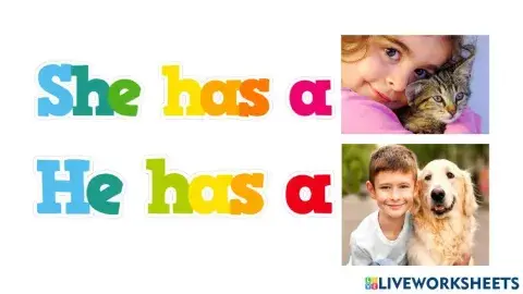 Listen and repeat: He-She has a...