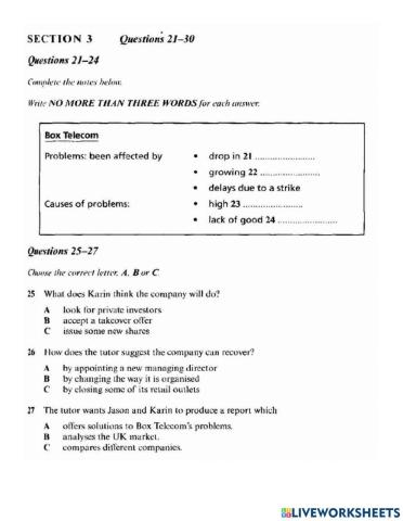 Ielts listening test 4(book 5 part 3)