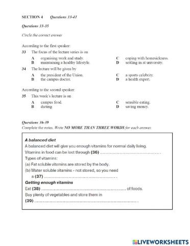 Ielts listening test 4(book 1 part 4)