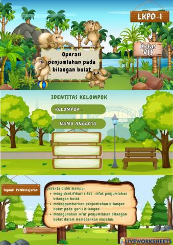 LKPD-1 Penjumlahan Bilangan Bulat