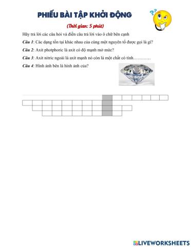 Bài tập khởi động bài C