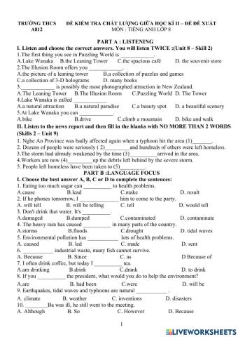 Mid-term s2 - GRADE 8