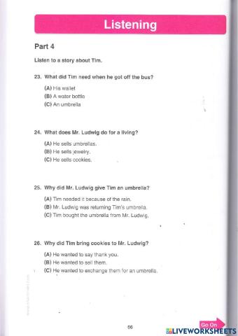 Toefl Listening test 2 p2