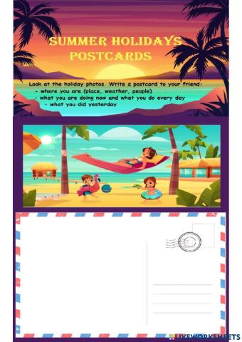 Holiday postcards