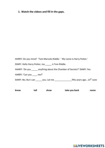 Tom Riddle's Flashback