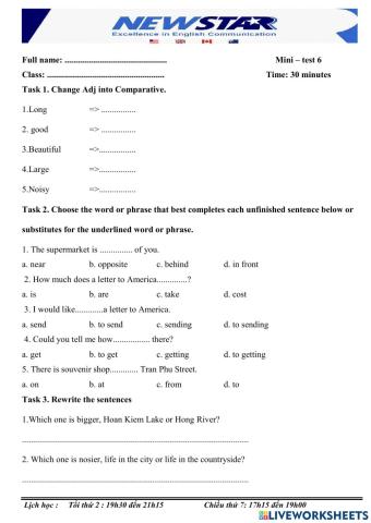 Minitest 6 - level weak - grade 5