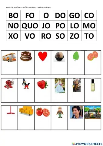 Alfabetização vogal O