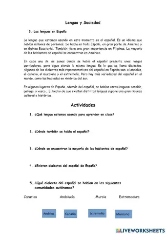 3. Las lenguas en España