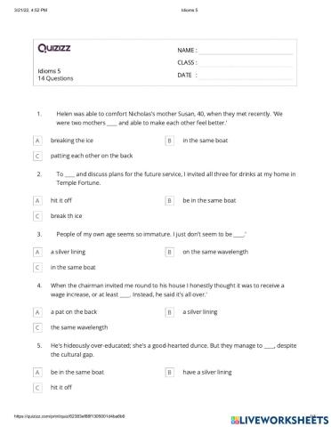 Idioms 5 1