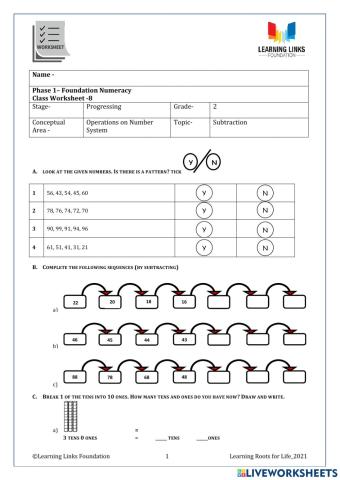 Class Worksheet -8