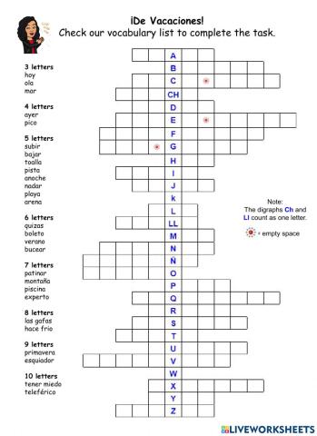 Unidad siete Vocabulario Las Vacaciones