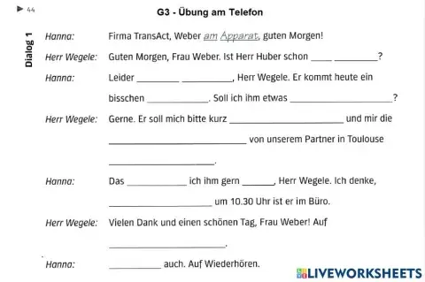 A2 Lek6  Hören und Schreiben G44-1