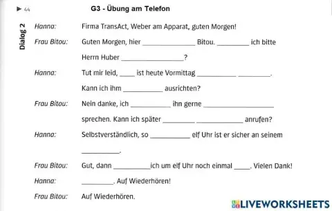 A2 Lek6  Hören und Schreiben G44-2