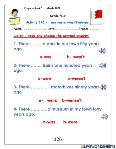 Listen read and choose