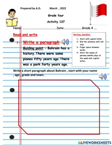 Read and write a paragraph