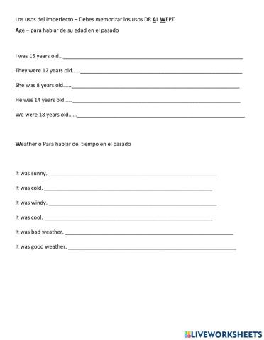 PE usos del imperfecto AW