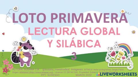 Lectura Global la PRIMAVERA 3
