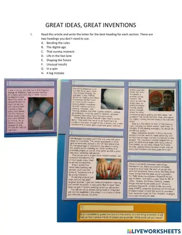 Great ideas, great inventions