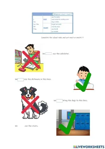 Ingles must or mustn-t