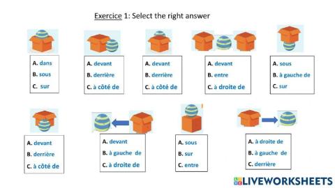 Les prepositions de lieu