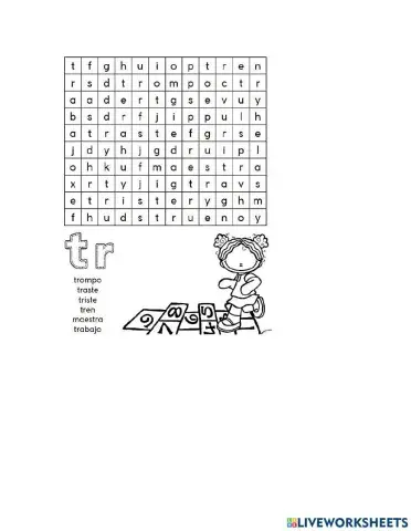 Silaba tra, tre, tri ,tro ,tru