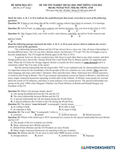 Practice Test 1(Conti)