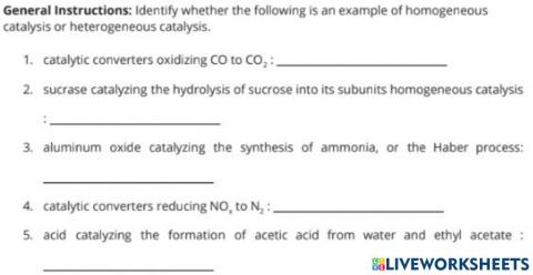 Catalysts and Catalyzed Reactions
