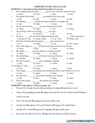 Reduced relative clause