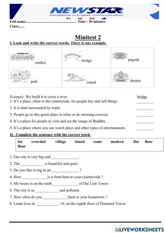Minitest 2 - level week - grade 5