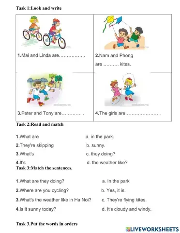 Unit 19: They are in the park.