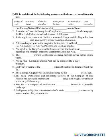 Unit 8 our heritage sites