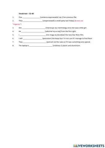 Vocab examples 31-40