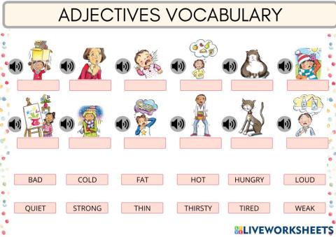 Adjectives Vocabulary